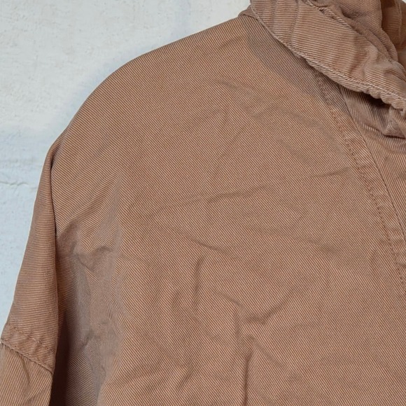 Natural Reflections Women XL Henley Hoodie Button Neck Pullover Terracotta Crisp - Picture 2 of 10